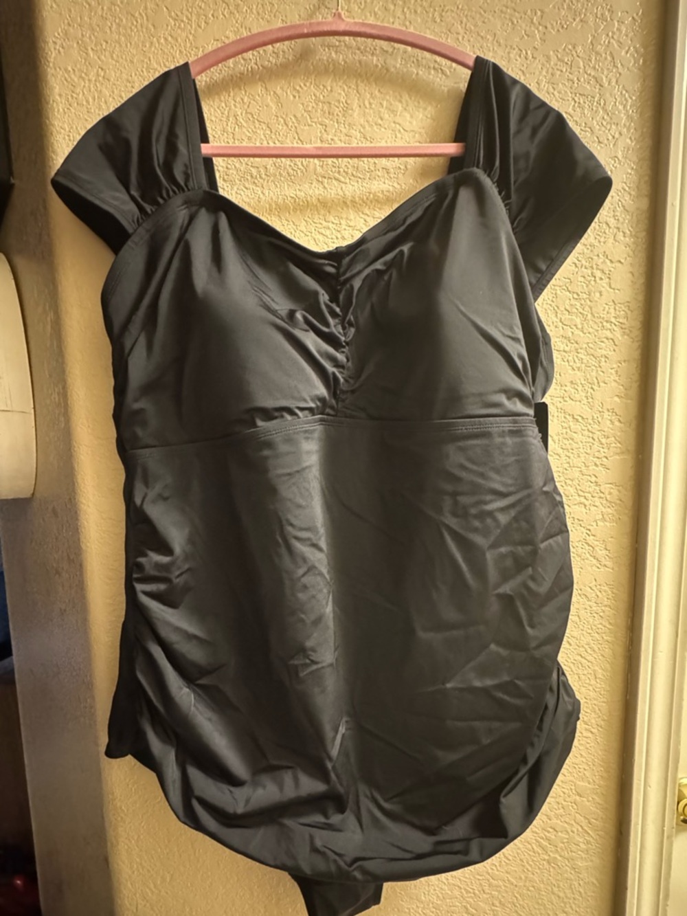 torrid Black Ruched Swim One-Piece